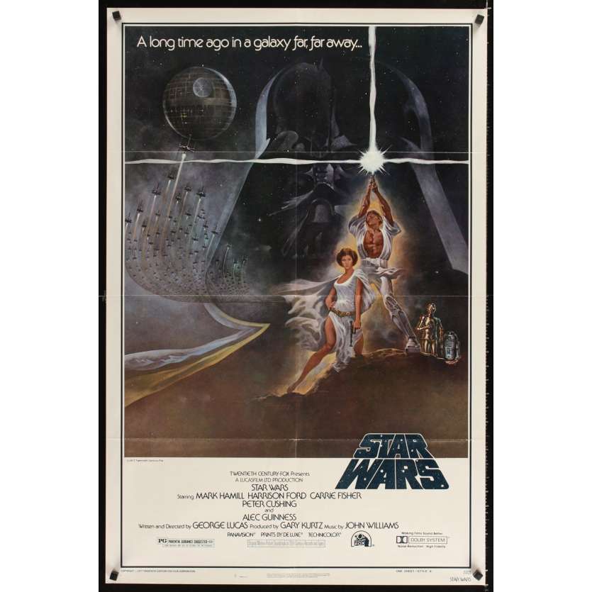 STAR WARS Original Movie Poster 3rd printing style A 1sh '77