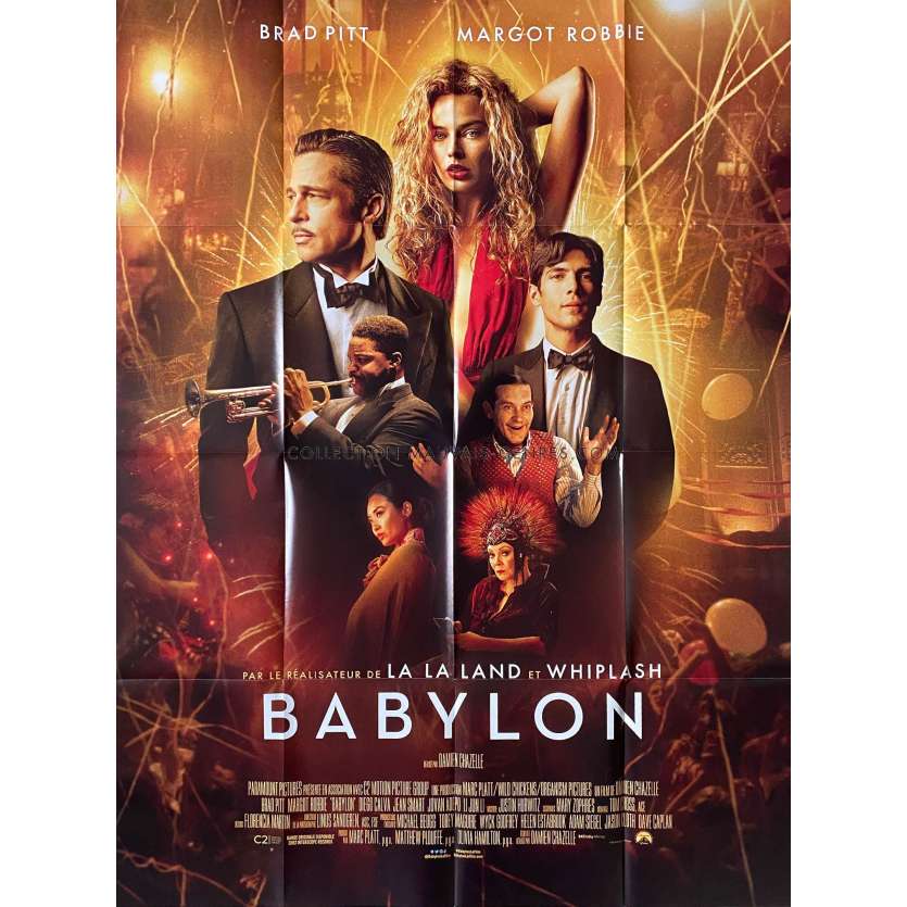 BABYLON Affiche de film- 120x160 cm. - 2023 - Brad Pitt, Damien Chazelle
