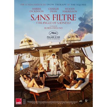 SANS FILTRE - TRIANGLE OF SADNESS Affiche de film Modèle B - 40x54 cm. - 2022 - Woody Harrelson, Ruben Östlund