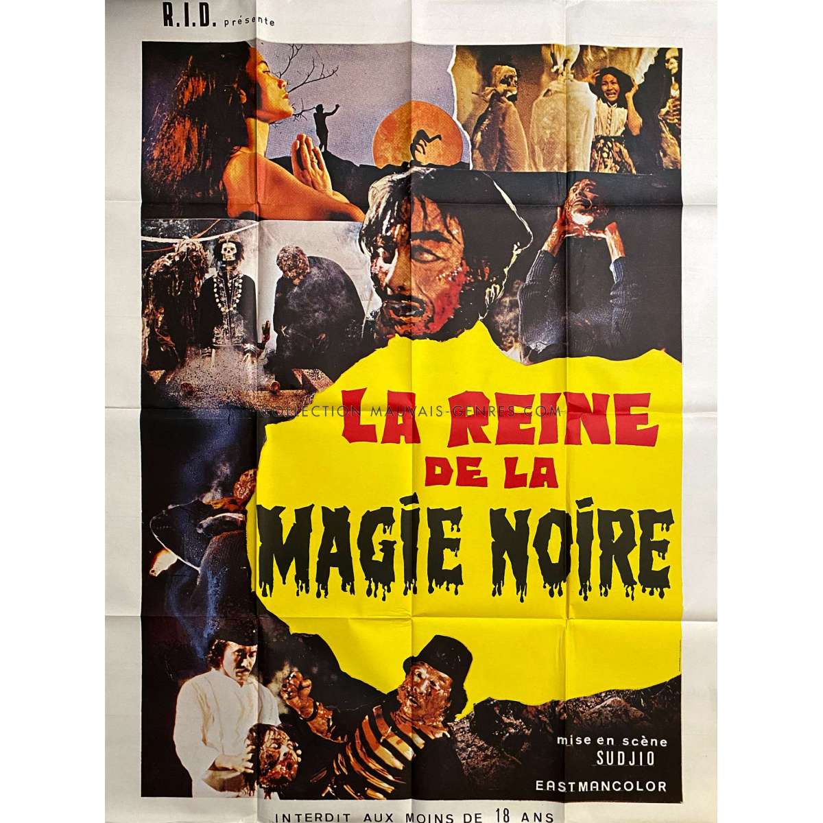 Affiche de cinéma française de LA REINE DE LA MAGIE NOIRE - 120x160 cm.