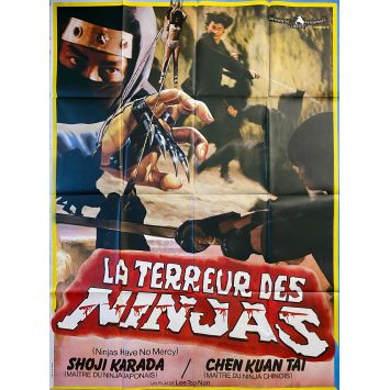 LA TERREUR DES NINJAS Affiche de film- 120x160 cm. - 1983 - Yasuaki Kurata, Karate, Kung Fu, Hong Kong 