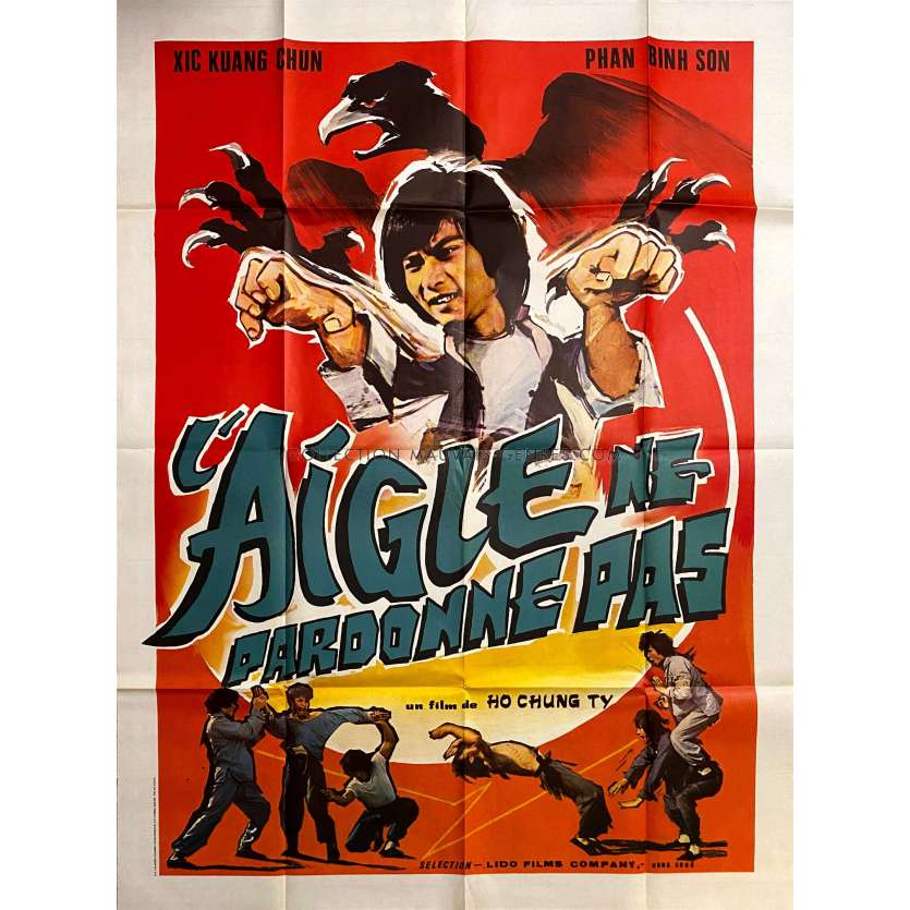 L'AIGLE NE PARDONNE PAS Affiche de film- 120x160 cm. - 1981 - Karate, Kung Fu, Hong Kong 