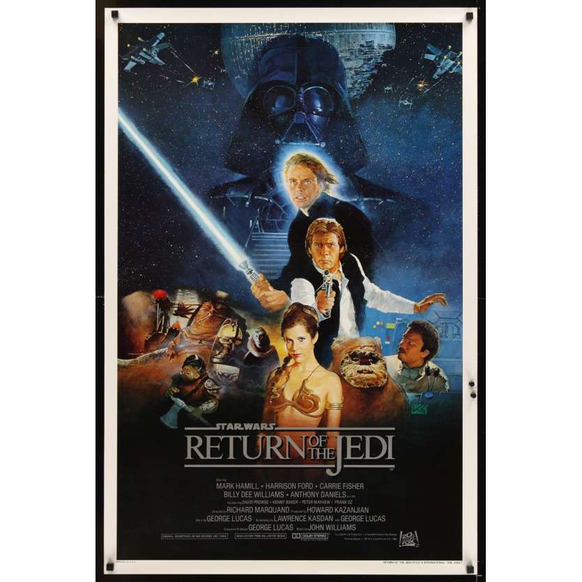 RETURN OF THE JEDI style B int'l Star Wars Poster '83 George Lucas classic