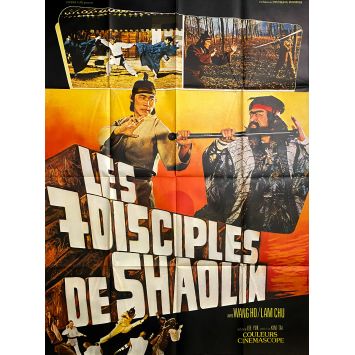 LES 7 DISCIPLES DE SHAOLIN Affiche de film- 120x160 cm. - 1978 - Karate, Kung Fu, Hong Kong 