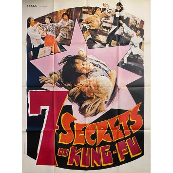 LES 7 SECRETS DU KUNG FU Affiche de film- 120x160 cm. - 1979 - Karate, Kung Fu, Hong Kong 