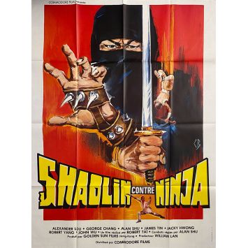 SHAOLIN CONTRE NINJA Affiche de film- 120x160 cm. - 1981 - Karate, Kung Fu, Hong Kong 