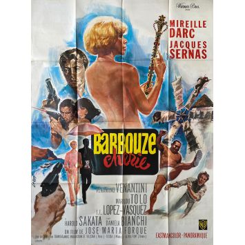 BARBOUZE CHERIE Affiche de film Litho - 120x160 cm. - 1966 - Mireille Darc, José María Forqué