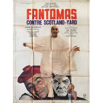 FANTOMAS VS SCOTLAND YARD Movie Poster- 47x63 in. - 1967 - André Hunebelle, Jean Marais, Louis de Funès