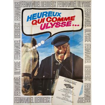 HEUREUX QUI COMME ULYSSE Affiche de film- 120x160 cm. - 1970 - Fernandel, Henri Colpi