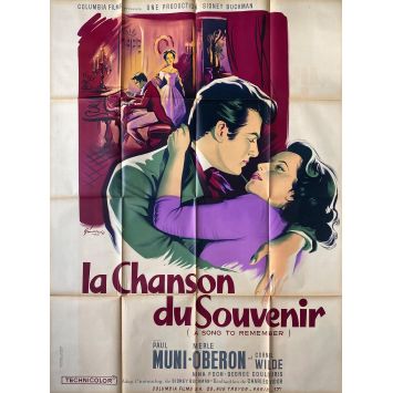LA CHANSON DU SOUVENIR Affiche de film Litho - 120x160 cm. - 1945 - Paul Muni, Charles Vidor