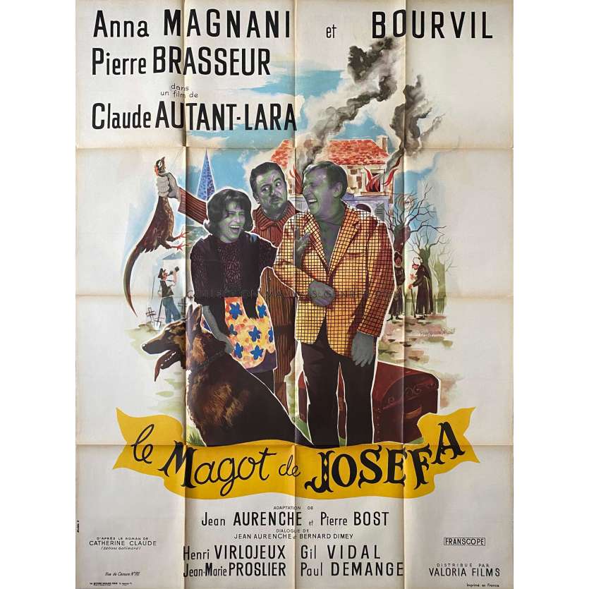 LE MAGOT DE JOSEPHA Movie Poster- 47x63 in. - 1963 - Claude Autant-Lara, Anna Magnani, Bourvil