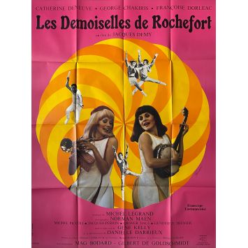 LES DEMOISELLES DE ROCHEFORT Affiche de film- 120x160 cm. - 1967 - Catherine Deneuve, Jacques Demy