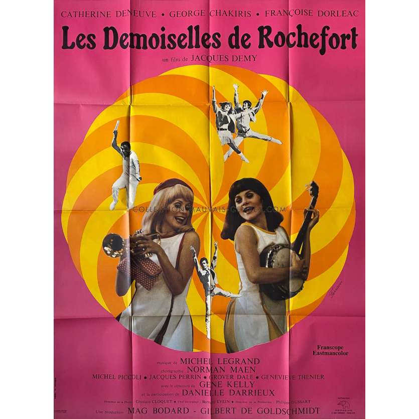 THE YOUNG GIRLS OF ROCHEFORT Movie Poster- 47x63 in. - 1967 - Jacques Demy, Catherine Deneuve