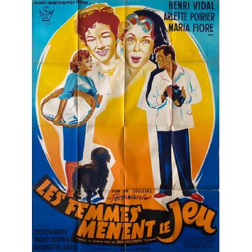 LES FEMMES MENENT LE JEU Affiche de film Litho - 120x160 cm. - 1953 - Henri Vidal, Giorgio Bianchi