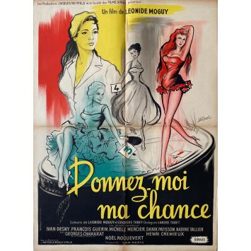 DONNEZ-MOI MA CHANCE Affiche de film Litho - 60x80 cm. - 1957 - Michèle Mercier, Léonide Moguy