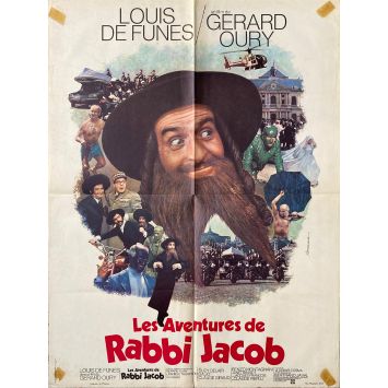 THE MAD ADVENTURES OF RABBI JACOB Movie Poster 1st release. - 23x32 in. - 1973 - Gérard Oury, Louis de Funès