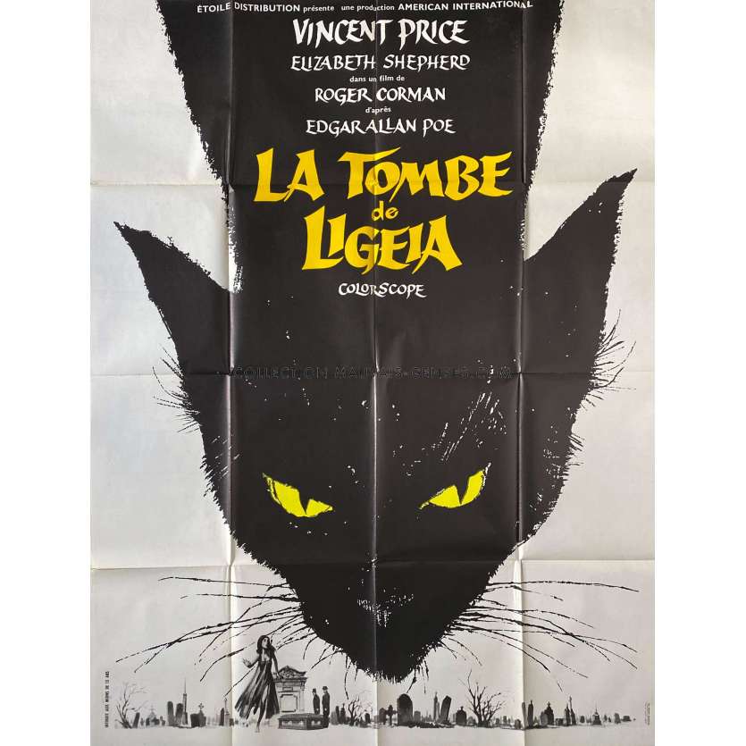 LA TOMBE DE LIGEIA Affiche de film- 120x160 cm. - 1964 - Vincent Price, Roger Corman