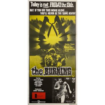 THE BURNING Movie Poster- 13x30 in. - 1981 - Tony Maylam, Brian Matthews THE BURNING Movie Poster- 13x30 in. - 1981 - Tony Maylam, Brian Matthews