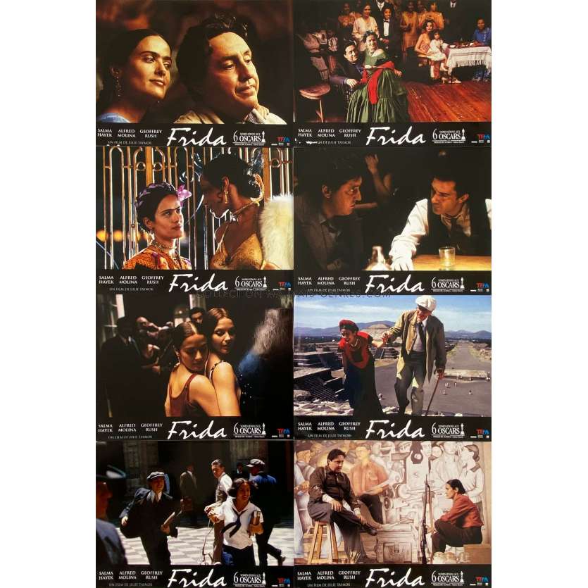 FRIDA Lobby Cards x8 - 9x12 in. - 2002 - Julie Taymor, Salma Hayek