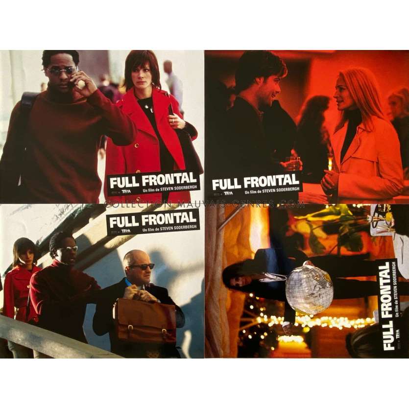 FULL FRONTAL Lobby Cards x4 - 9x12 in. - 2002 - Steven Soderbergh, Julia Roberts