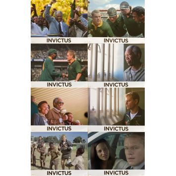 INVICTUS Lobby Cards x8 - 9x12 in. - 2009 - Clint Eastwood, Morgan Freeman