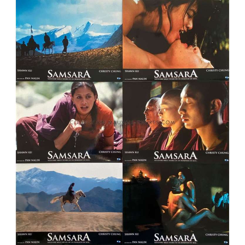 SAMSARA Lobby Cards x6 - 9x12 in. - 2001 - Pan Nalin, Shawn Ku