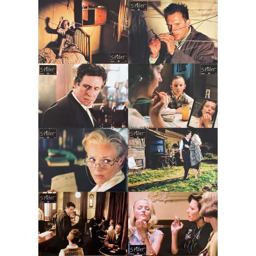 SPIDER Lobby Cards x8 - 9x12 in. - 2002 - David Cronenberg, Ralph Fiennes