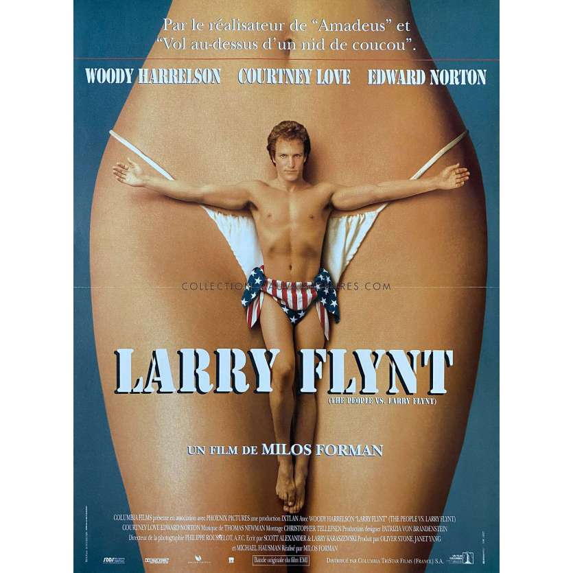 THE PEOPLE VS LARRY FLYNT Movie Poster- 15x21 in. - 1996 - Milos Forman, Woody Harrelson