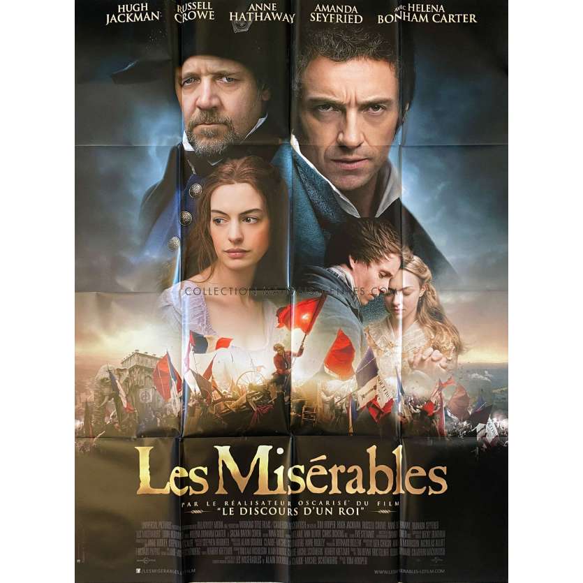 LES MISERABLES Movie Poster- 47x63 in. - 2012 - Hugh Jackman, Russell Crowe