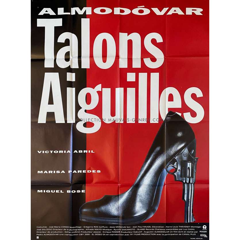 TALONS AIGUILLES Affiche de film- 120x160 cm. - 1991 - Victoria Abril, Marisa Paredes, Pedro Almodovar