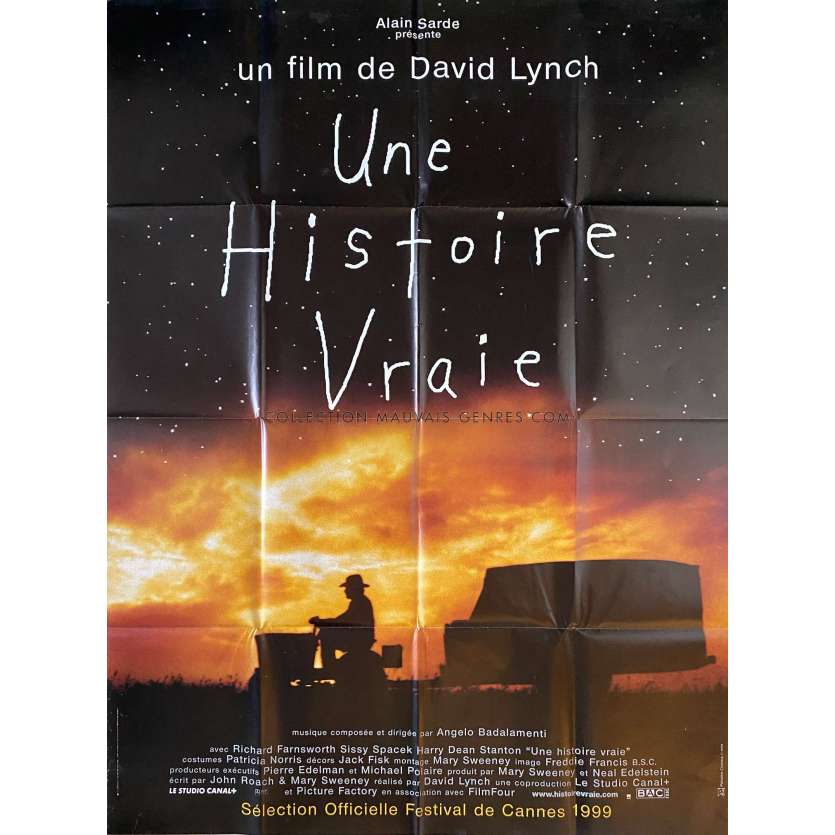 THE SRAIGHT STORY Movie Poster- 47x63 in. - 1999 - David Lynch, Richard Farnsworth