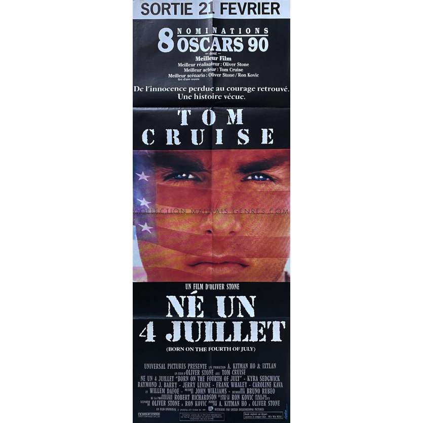 NE UN 4 JUILLET Affiche de film- 60x160 cm. - 1989 - Tom Cruise, Oliver Stone