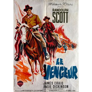 LE VENGEUR Affiche de film- 60x80 cm. - 1959 - Randolph Scott, Budd Boetticher