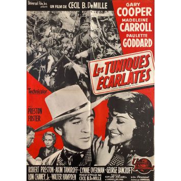 LES TUNIQUES ECARLATES Affiche de film- 60x80 cm. - 1940 - Gary Cooper, Cecil B. DeMille