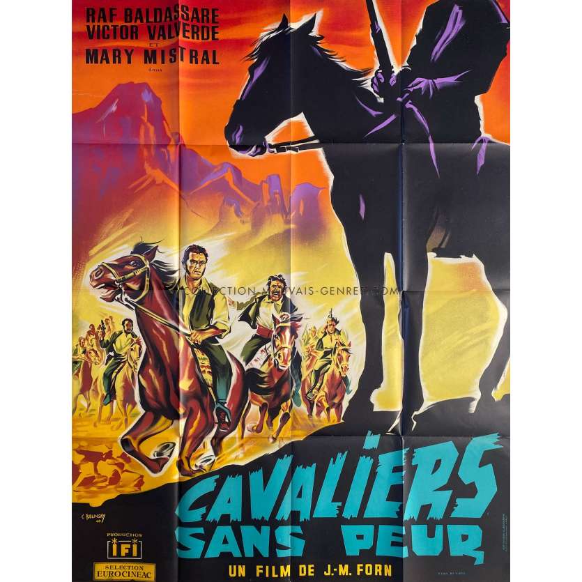 CAVALIER SANS PEUR Affiche de film- 120x160 cm. - 1963 - Raf Baldassarre, Josep Maria Forn