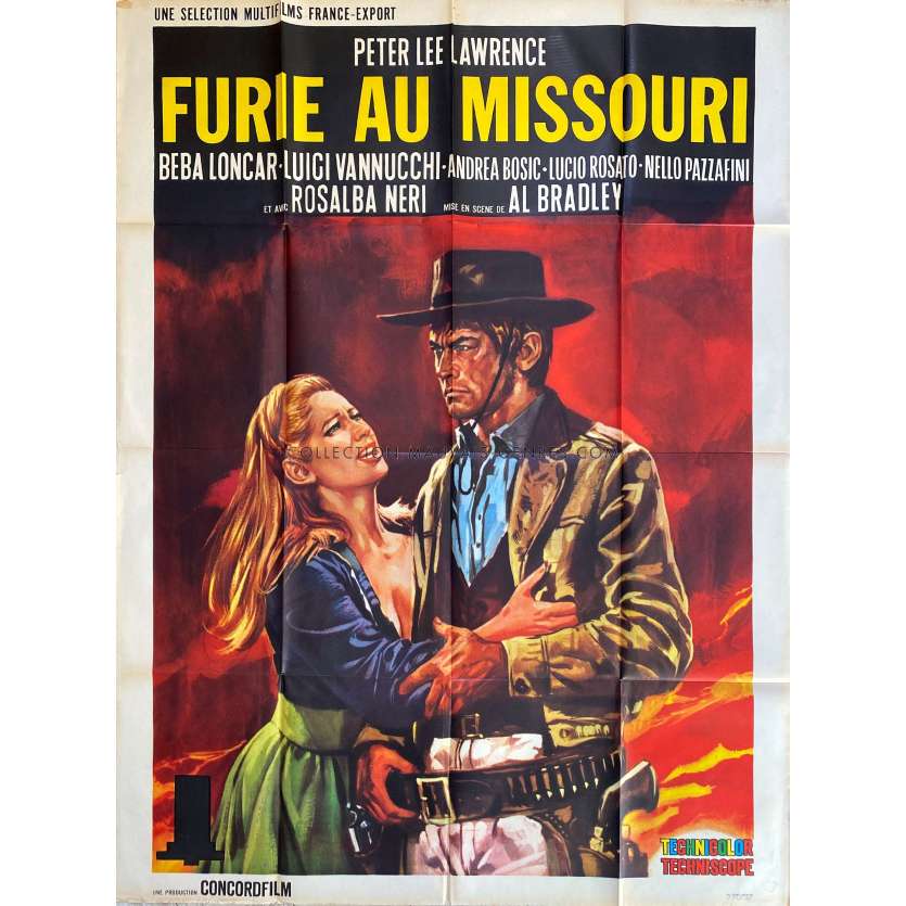 FURIE AU MISSOURI Movie Poster- 47x63 in. - 1967 - Alfonso Brescia, Peter Lee Lawrence