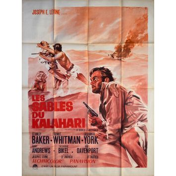 LES SABLES DU CALAHARI Affiche de film- 120x160 cm. - 1965 - Stanley Baker, Cy Endfield