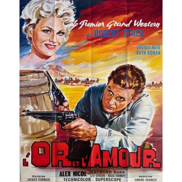 L'OR ET L'AMOUR Affiche de film- 120x160 cm. - 1956 - Virginia Mayo, Jacques Tourneur