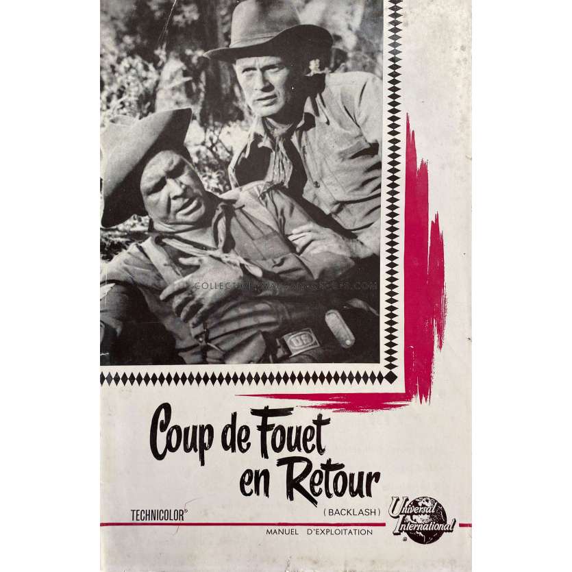 COUP DE FOUET EN RETOUR Dossier de presse 6p - 21x30 cm. - 1956 - Richard Widmark, Donna Reed, John Sturges