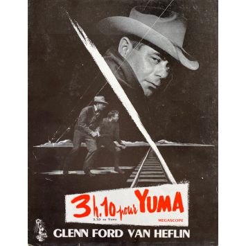 3H10 POUR YUMA Synopsis 4p - 24x30 cm. - 1957 - Glenn Ford, Van Heflin, Delmer Daves
