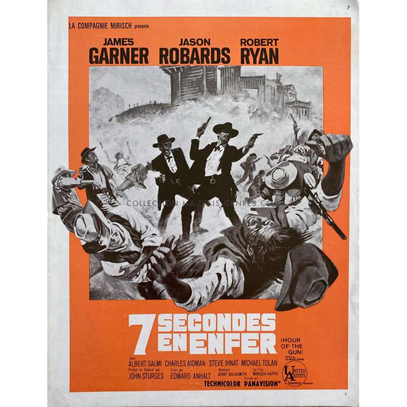 7 SECONDES EN ENFER Synopsis 4p - 24x30 cm. - 1967 - James Garner, John Sturges
