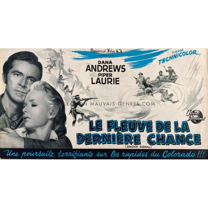 LE FLEUVE DE LA DERNIERE CHANCE Synopsis 6p - 21x30 cm. - 1955 - Dana Andrews, Piper laurie, Jerry Hopper