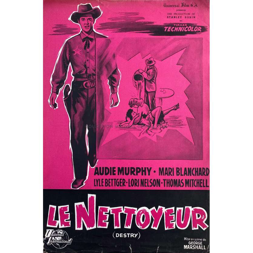 LE NETTOYEUR Synopsis 4p - 24x30 cm. - 1954 - Audie Murphy, George Marshall