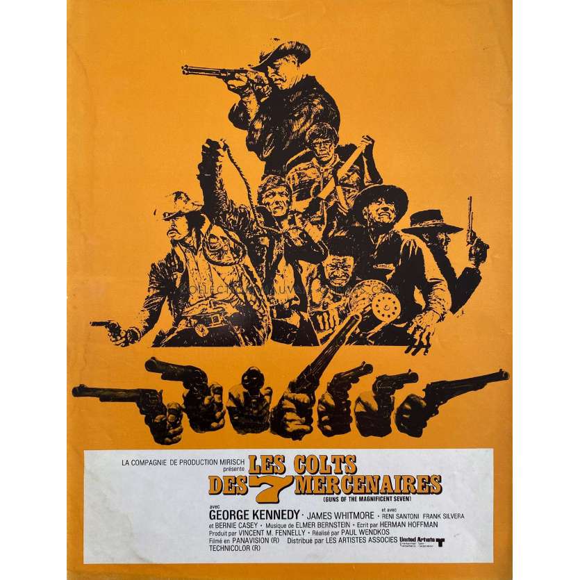 LES COLTS DES 7 MERCENAIRES Synopsis 4p - 24x30 cm. - 1969 - George Kennedy, Paul Wendkos