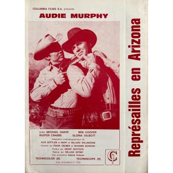 REPRESAILLES EN ARIZONA Dossier de presse 4p - 16x24 cm. - 1965 - Audie Murphy, William Witney