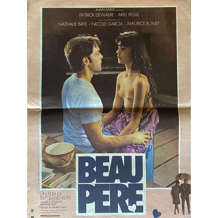 BEAU PERE Movie Poster 15x21 in. French - 1981 - Bertrand Blier, Patrick Dewaere