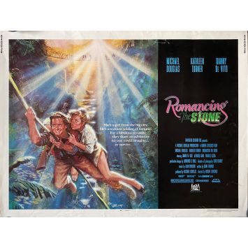 ROMANCING THE STONE Movie Poster- 21x28 in. - 1984 - Robert Zemeckis, Michael Douglas