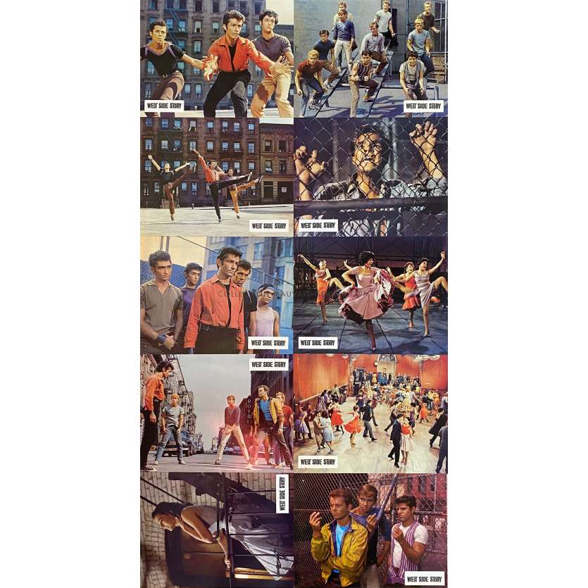 WEST SIDE STORY Lobby Cards x10 - 9x12 in. - 1961 - Robert Wise, Natalie Wood - Dance