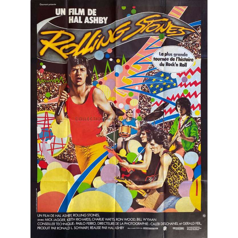 ROLLING STONES Affiche de film- 120x160 cm. - 1982 - Mick Jagger, Keith Richards, Hal Ashby - Rock