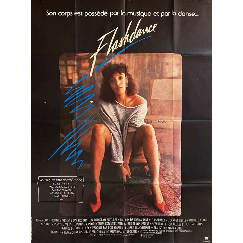 FLASHDANCE Affiche de film- 120x160 cm. - 1983 - Jennifer Beals, Adrian Lyne - Danse